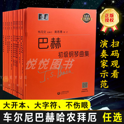 【单册任选】车尔尼拜厄哈农什密特巴赫布格缪勒钢琴练习曲教程 韦丹文大符头版大字版大音符初级入门教学书籍 钢琴入门练习教材