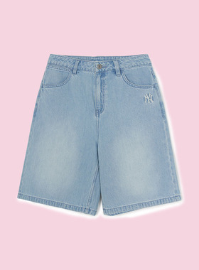 进宝家 韩国直邮MLB专柜正品26年潮流百搭复古牛仔短裤女 DPB10