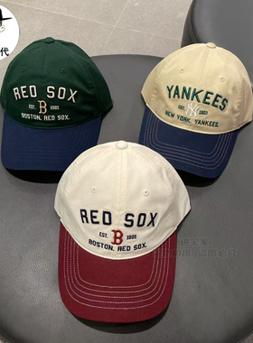 进宝家 MLB专柜正品25年新小标拼色棒球帽男女同款鸭舌帽 CPV08