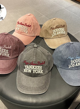 进宝家 MLB专柜正品25年新经典字母牛仔棒球帽男女款鸭舌帽 CPV18