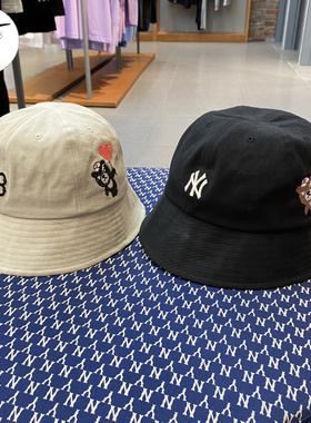 MLB帽子男女渔夫帽简约气质防晒盆帽遮阳2022专柜正品CPHF