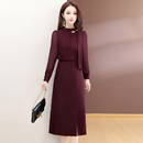 裙子 连衣裙女气质减龄显瘦洋气减龄收腰显瘦长袖 2025春秋新款 时尚