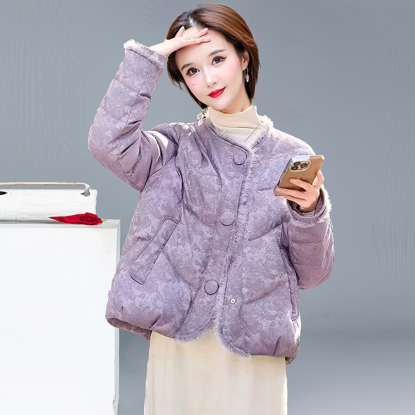 中式风棉服女过年穿搭冬季新款宽松显瘦休闲风保暖棉衣外套短款潮