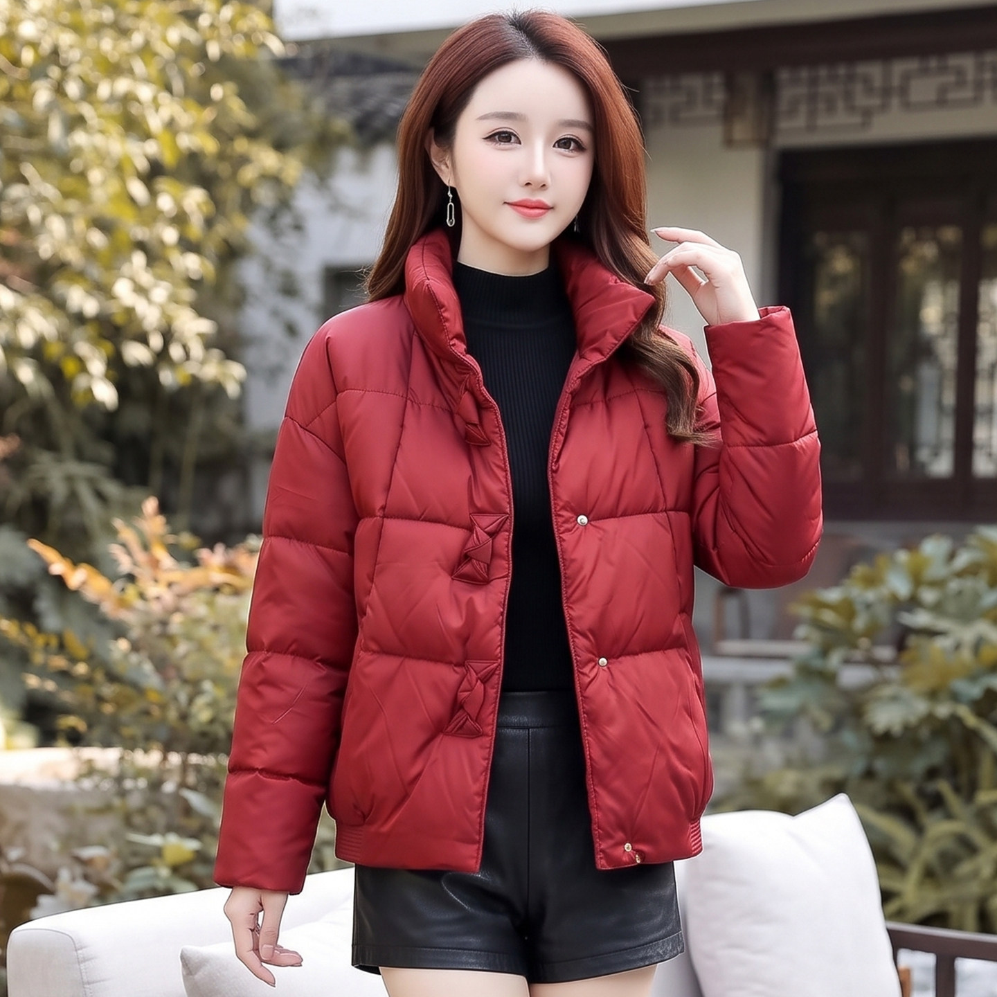 2026冬季女短款显瘦白鸭绒羽绒服