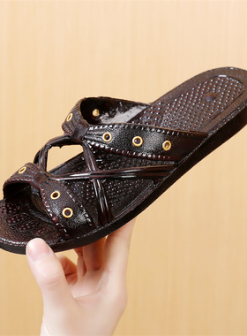 孕妇防滑拖鞋女士夏季室内家居浴室洗澡居家用大码中老年人凉拖鞋