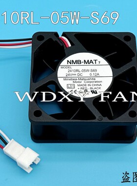 2410RL-05W-S69 原装NMB 24V 0.12A 6025 6cm 3线变频器散热风扇