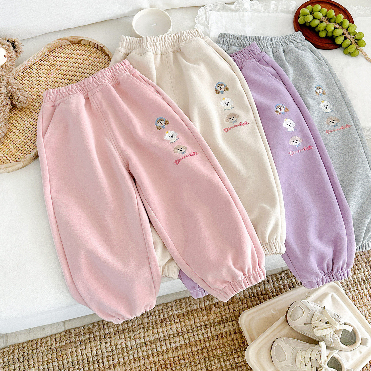 女童纯棉校服裤休闲裤运动裤26春秋儿童装长裤小女孩宝宝宽松裤子