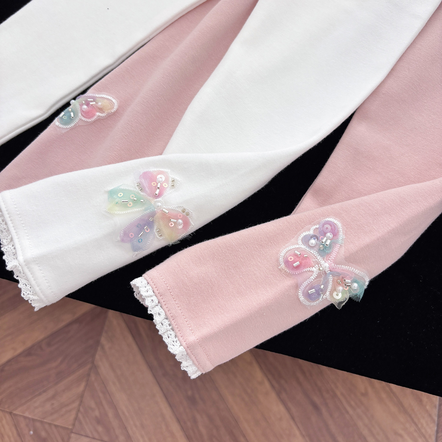 女童纯棉弹力花边修身裤子26春秋款儿童宝宝长裤小女孩外穿打底裤