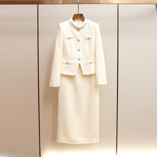 气质小香风长袖 法式 收腰荷叶边包臀半身裙 宝藏SP家秋冬新款 Gary