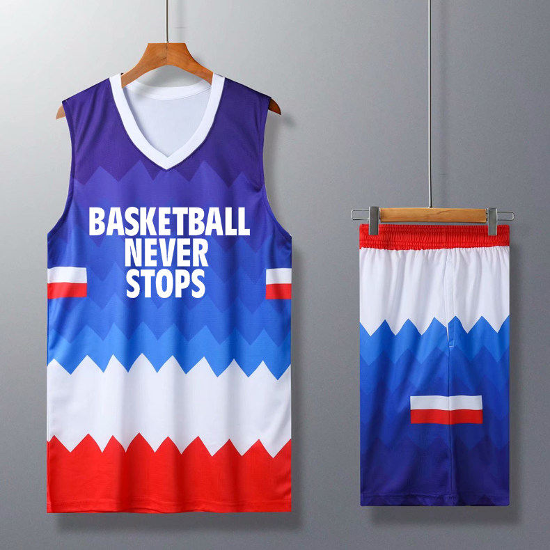 夏季学生背心迷彩篮球服套装定制