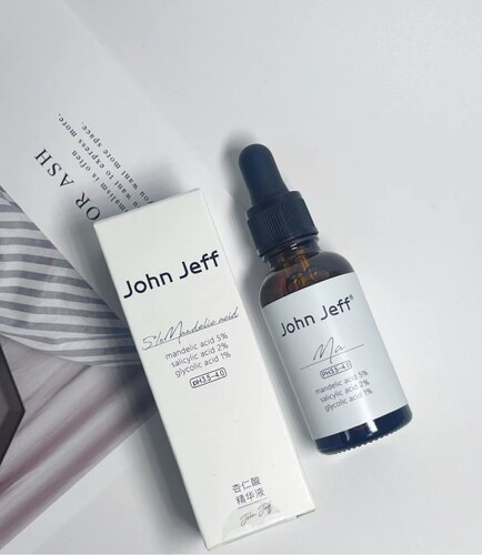 JohnJeff杏仁酸精华液去闭口粉刺去角质疏通细致毛孔改善痘痘姐夫