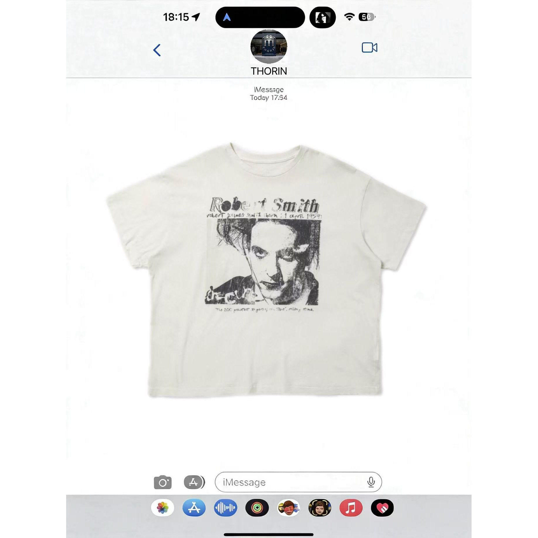 Hobkirk 25SS 「Robert Smith」棉麻混纺 做旧人像印花短袖T恤
