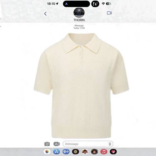 MANUSCRIPT 麦穗提花Polo 高级感提花New Money上衣 高智T恤短袖