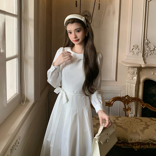 AM NANA秋冬法式气质打底连衣裙温柔风轻奢仙女裙绝美长裙小个子