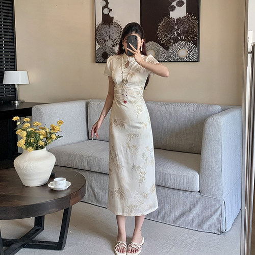 AMNANA法式复古国风连衣裙