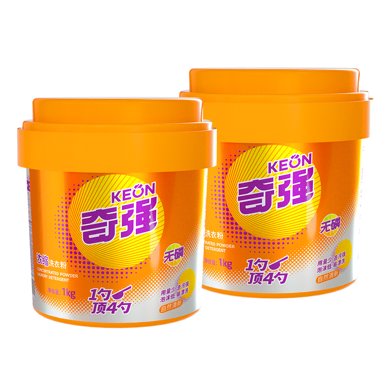 【官方旗舰店】奇强浓缩洗衣粉桶装无磷低泡易漂去污除渍家庭装