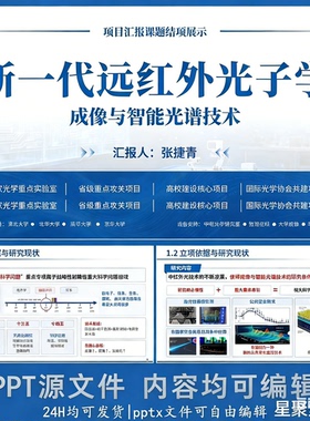 论文答辩科研汇报职称申报科技进步奖PPT模板可编辑精美路演答辩