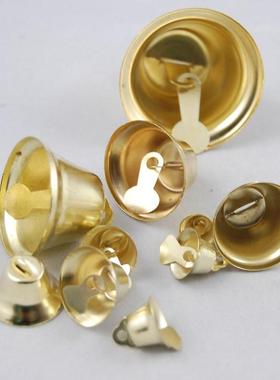 DIY饰品配件材料圣诞铃铛开口铁铃铛黄色开口喇叭铃铛风铃6-65mm
