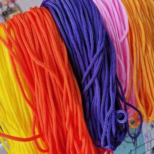 4mm束口丙纶编绳收口钩针尼龙空心抽拉编织勾包手提绑可订pp绳