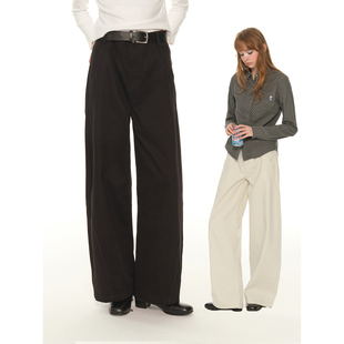 裤 宽松直筒工装 女冬季 新款 UNRETRO 高级松弛感垂感休闲裤 全棉美式