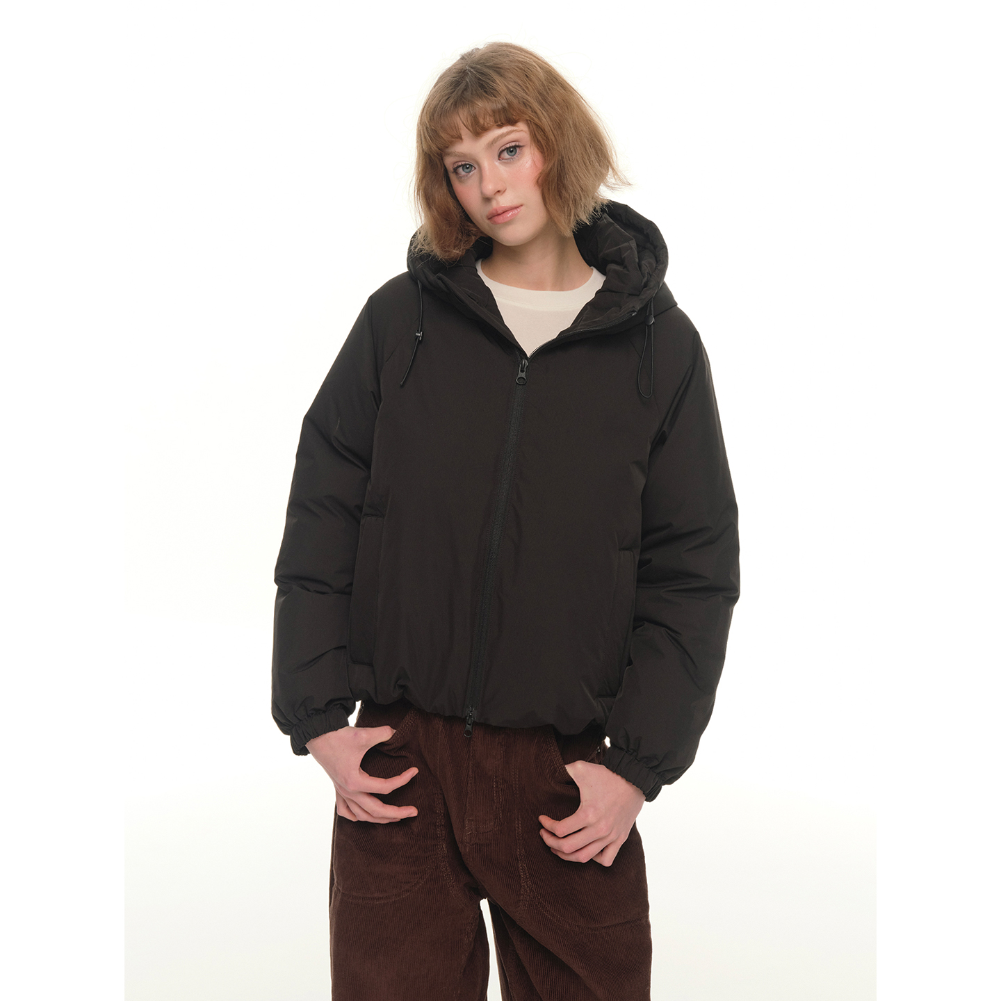 UNRETRO短款90白鸭绒羽绒服女