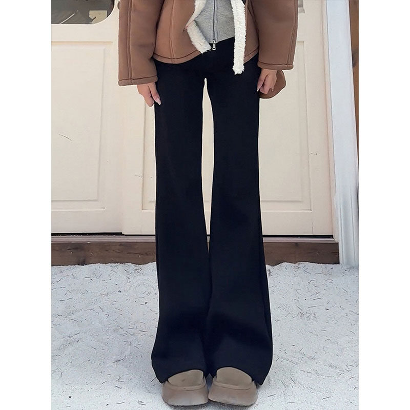 黑色加绒微喇牛仔裤女冬季新款小个子大码胖mm显瘦不贴腿喇叭裤子,女装/女士精品,牛仔裤,淘宝优惠券,粉丝福利购,淘宝优惠卷