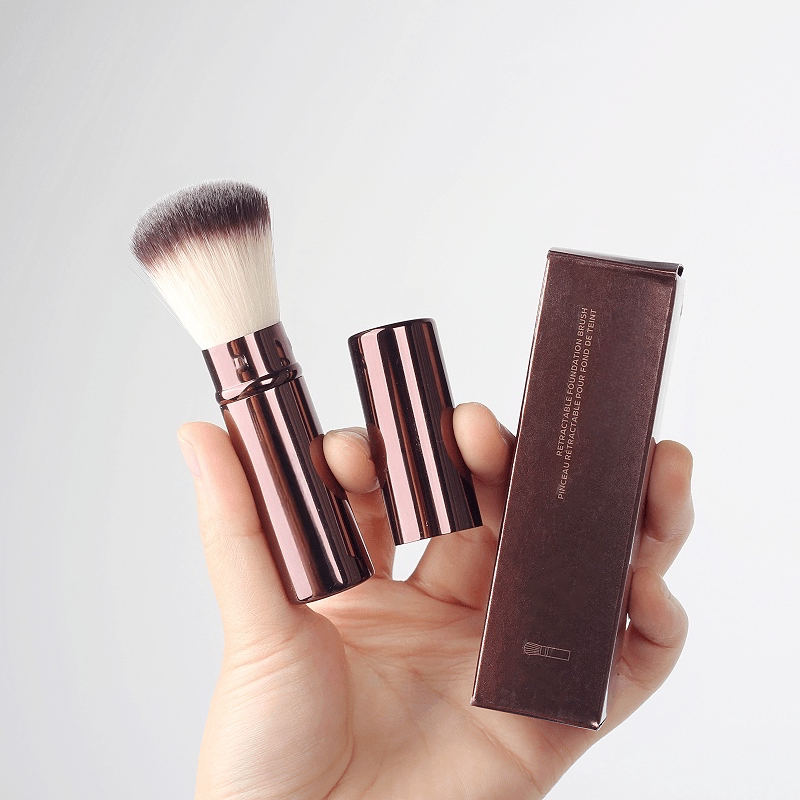 原装正品hg软毛伸缩腮红刷带盖子便携式胭脂刷蜜粉刷散粉刷化妆刷