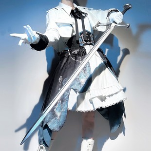 星系未来感Lolita连衣裙套装 温柔限定原创正品 靛青领主军lo骑士装