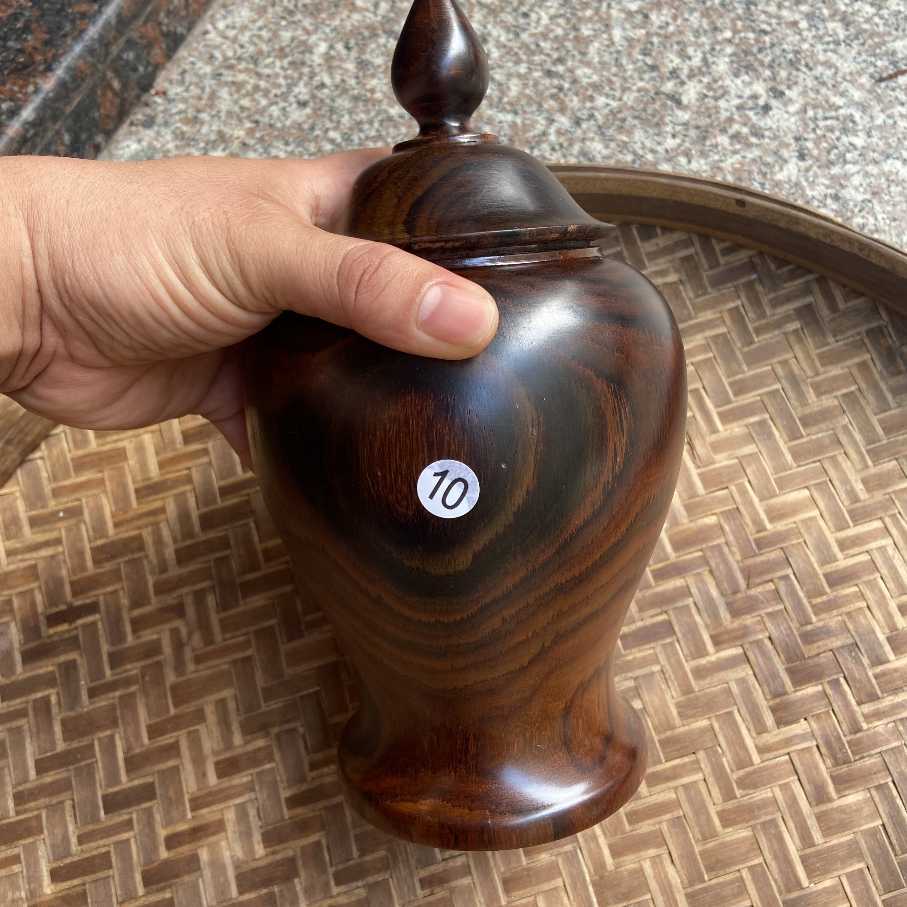 正品老挝大红酸枝交趾黄檀将军罐精品料子，山水纹！一物一拍