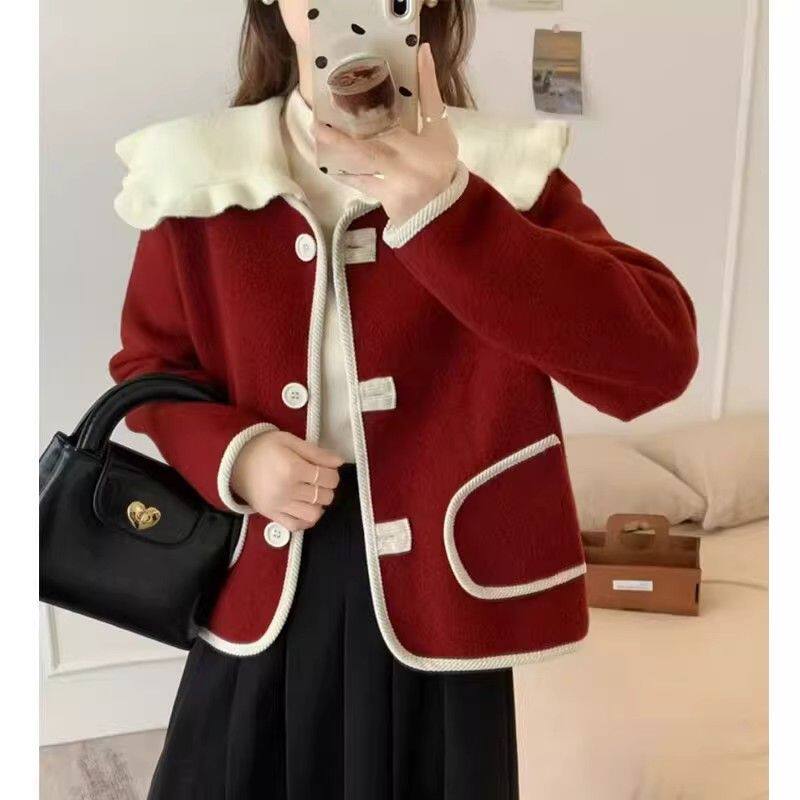 小香风娃娃领短款外套女秋冬新款宽松小个子减龄洋气显瘦开衫上衣,女装/女士精品,短外套,淘宝优惠券,粉丝福利购,淘宝优惠卷