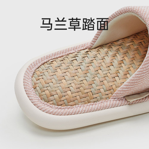 亚麻拖鞋春秋居家透气吸汗