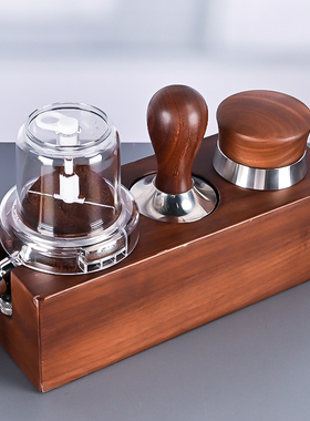 新品旋转松粉器均匀打散咖啡粉意式手柄接粉杯防飞粉双耳通用