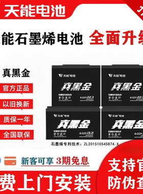 天能黑金电池石墨烯48v60v72v铅酸电动车电瓶雅迪爱玛台铃小刀