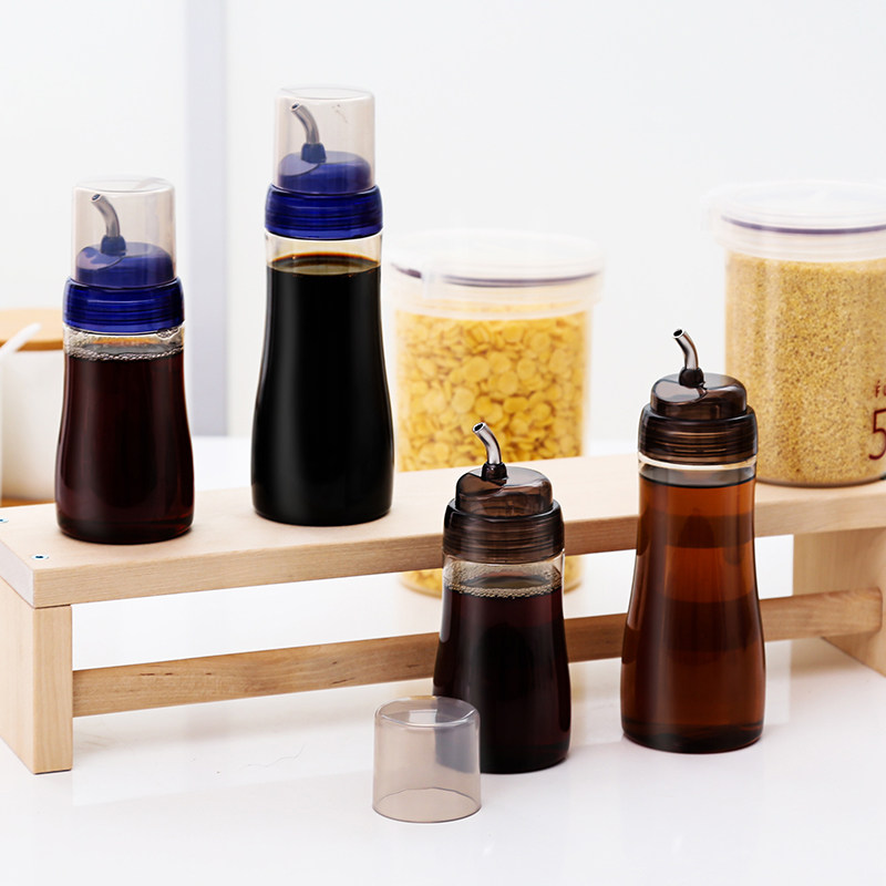 日本进口厨房油壶防漏油塑料控油壶酱油瓶醋瓶装香油瓶家用小油壶