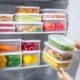 日本进口冰箱收纳盒食品级密封保鲜盒厨房冻肉分装 盒冷冻室储藏盒