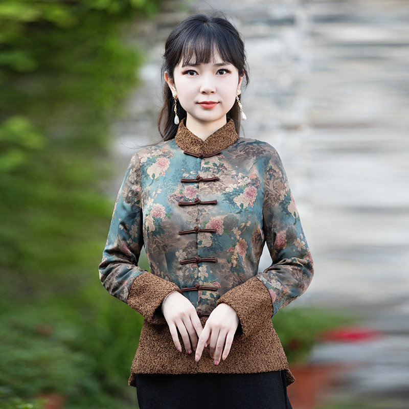 改良唐装女中国风冬季棉袄