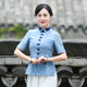 佛系禅服茶服 禅意女装 如意风唐装 女中国风改良旗袍上衣素衣中式