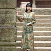 如意风改良旗袍冬季 女装 加厚夹棉保暖复古时尚 优雅减龄气质中式