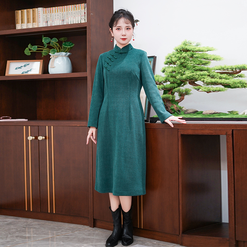 如意风日常可穿显瘦新款复古民国大小姐风新中式国风旗袍女24R825