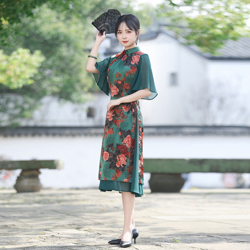 如意风中国风夏季气质连衣裙