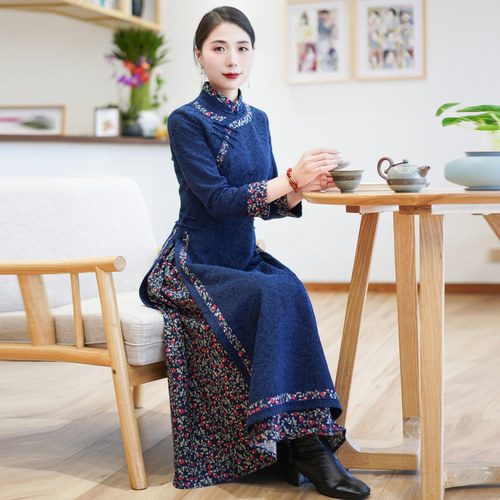 中国显瘦连衣裙如意风时尚旗袍