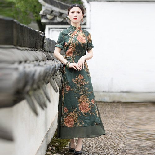 中国连衣裙如意风时尚旗袍