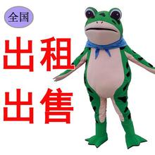 出租网红青蛙人偶服装卡通cos头套道具人型表演玩偶服红蛤蟆租赁