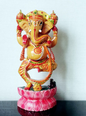 印度泰国东南亚风禅意彩绘象头神