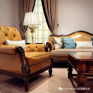 摩根家具 世家家具轻奢美式实木床欧式新古典床主卧奢华双人床
