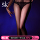 袜 防勾丝连裤 sk「琥珀情」丝袜女夏季 超薄性感透明黑丝袜大码