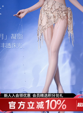 SK「洙光.皎月」马油丝袜女夏超薄白丝油亮性感网纱无缝裆连裤袜