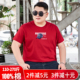 打底衫 新款 t恤宽松休闲加肥加大胖子体恤半袖 纯棉圆领短袖 男大码