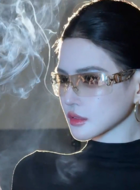 金属朋克镂空日夜两用太阳眼镜