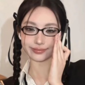 Y2K辣妹日韩复古小方近视框防蓝光个性 动漫凹造型平光镜女潮街拍